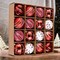 Festive Christmas Ball Set, 16 Ornaments with Varied and Refined Red Colors Packaged